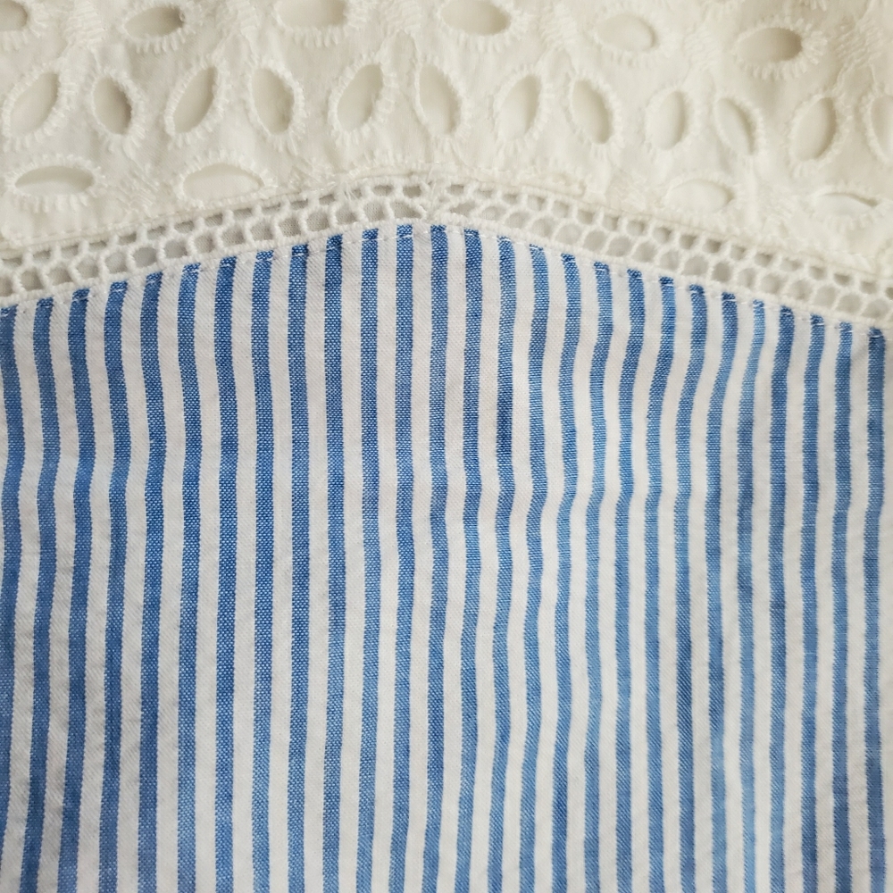 Lilly Pulitzer Blue Striped Shift Dress 12 - Picture 4 of 7